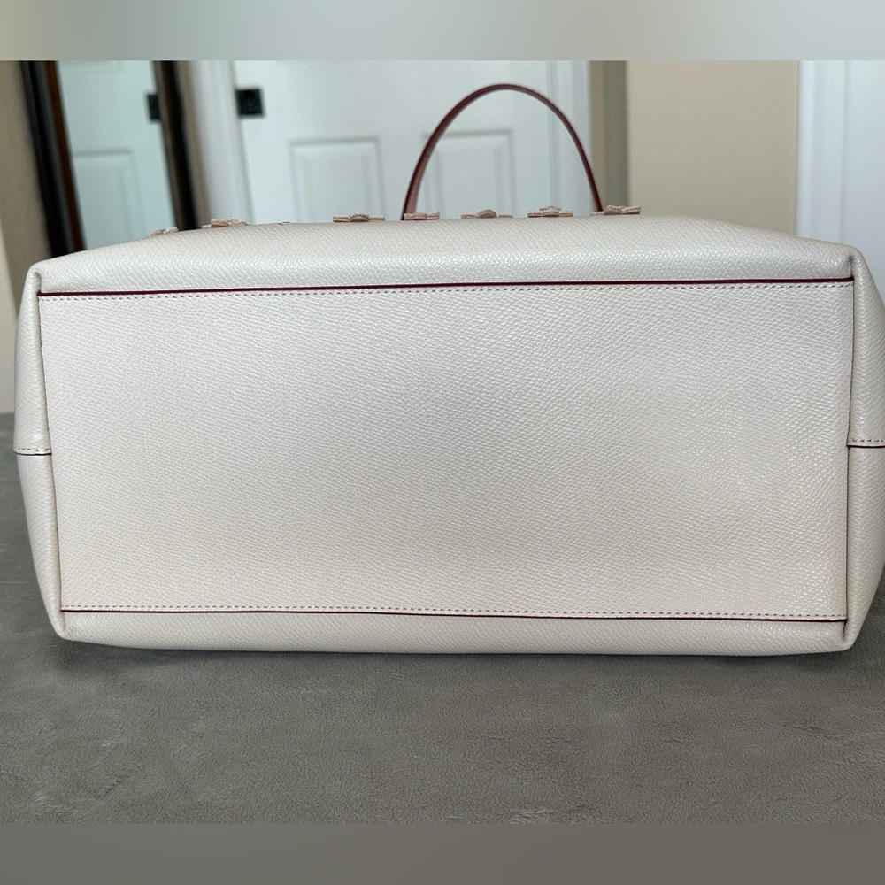 Coach Cream Floral Cutout Tote - Picture 6 of 13